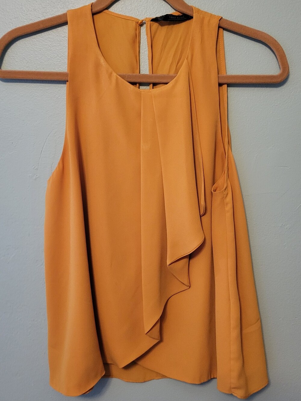 Mustard Yellow Draped Front Top